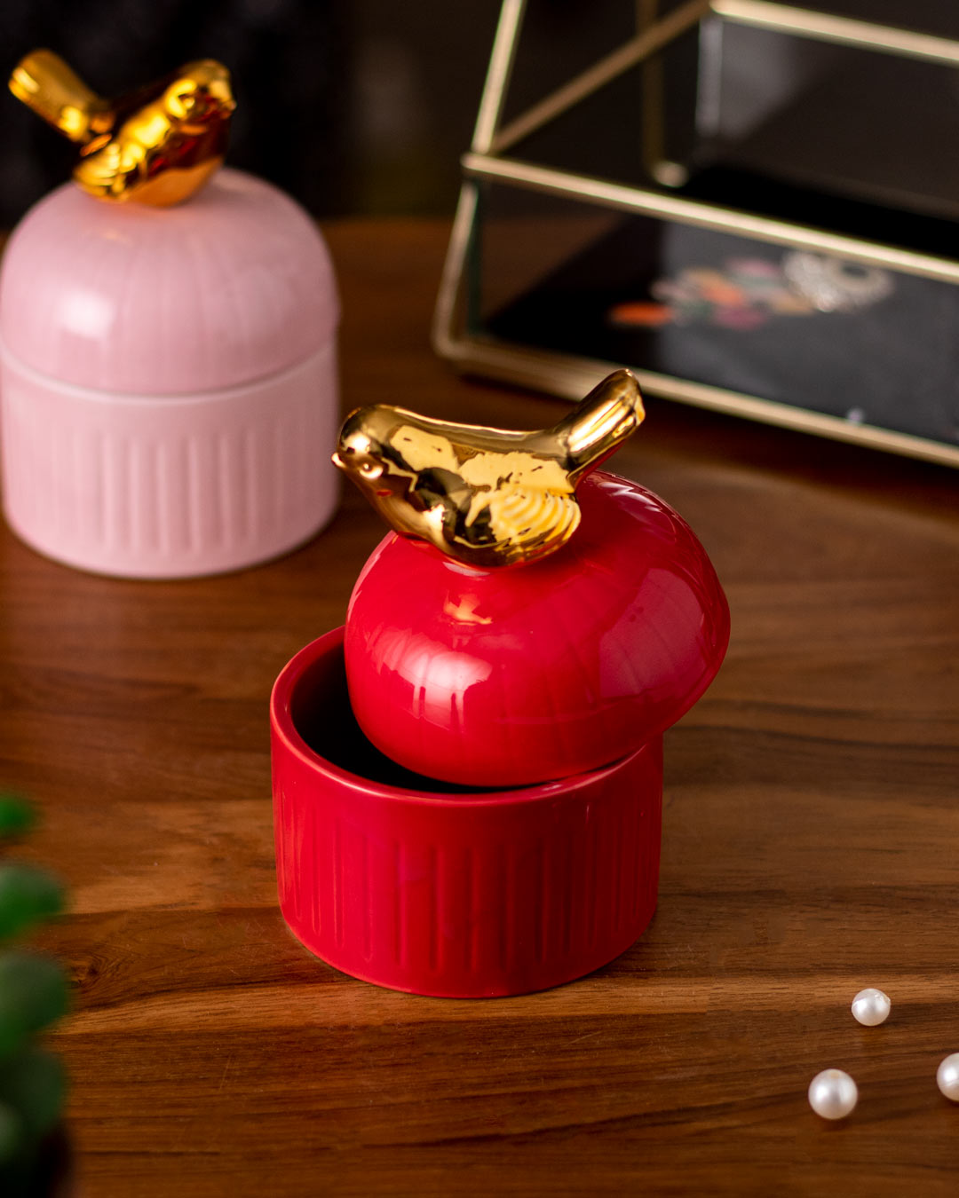 Adorable Bird Trinket Keeper - Red - The Decor Kart