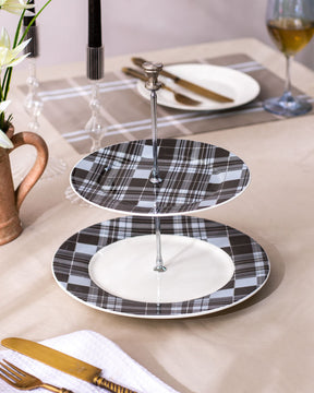 Flanel Black 2-Tier Cake Stand - The Decor Kart