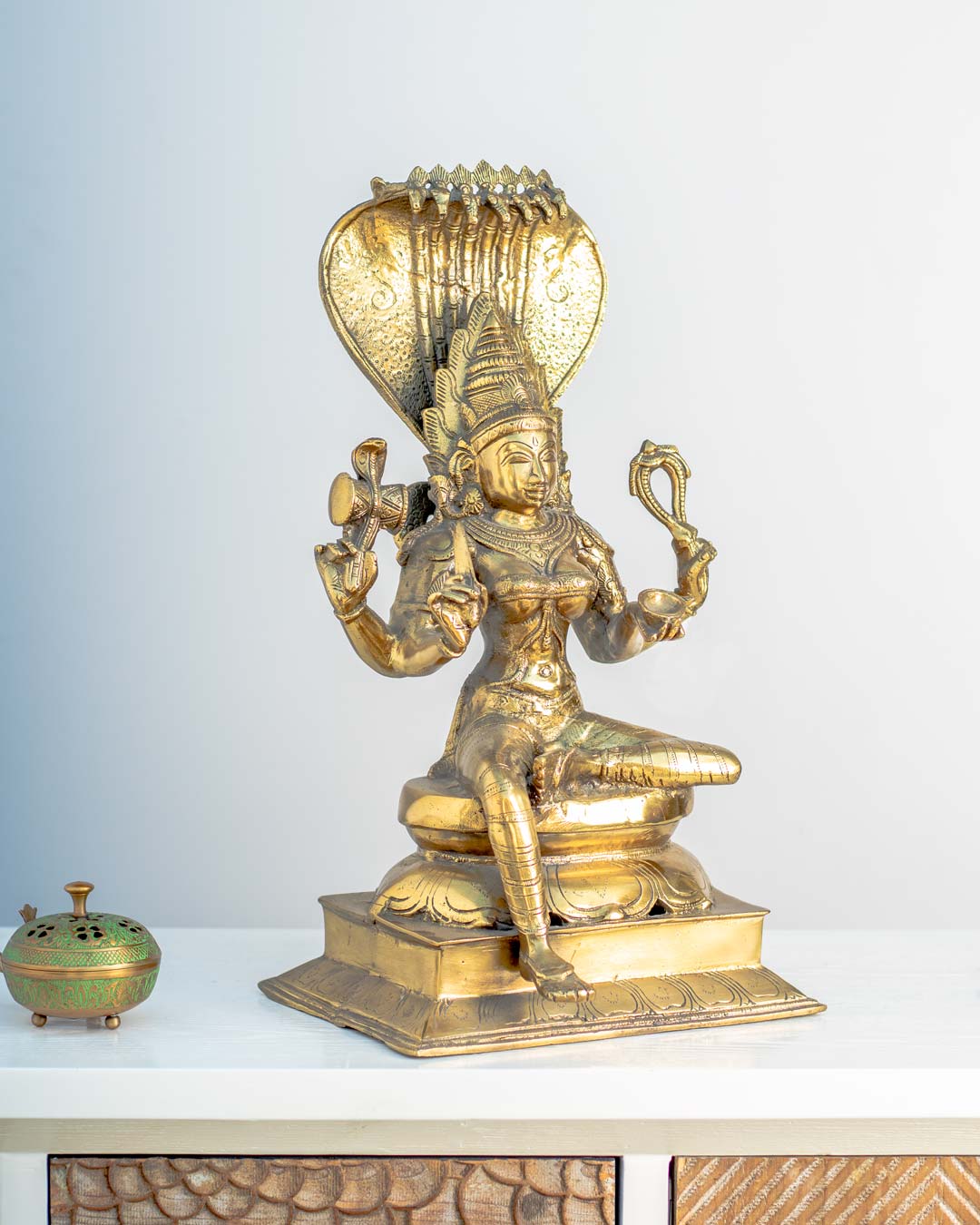 Marvelous 'lord Mariamman' Table Top sculpture
