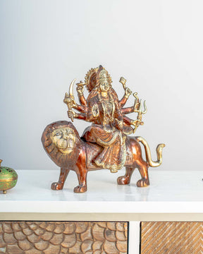 Marvelous 'Goddess Durga Maa' Table Top sculpture