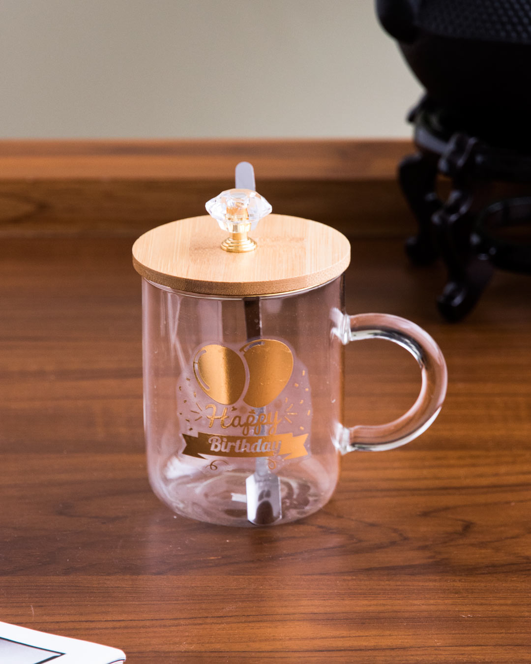 'Happy Birthday' Clear Coffee/Milk Mug - The Decor Kart