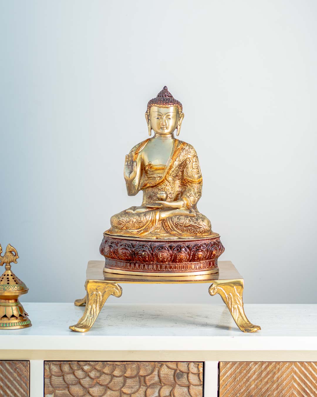 Peaceful Seating Lord Buddha sculpture - 8"