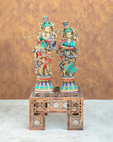 Ecclesiastical Radha Krishan Sculpture - 20"