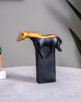 'Galloping Grace' Gold & Black Horse Figurine - The Decor Kart