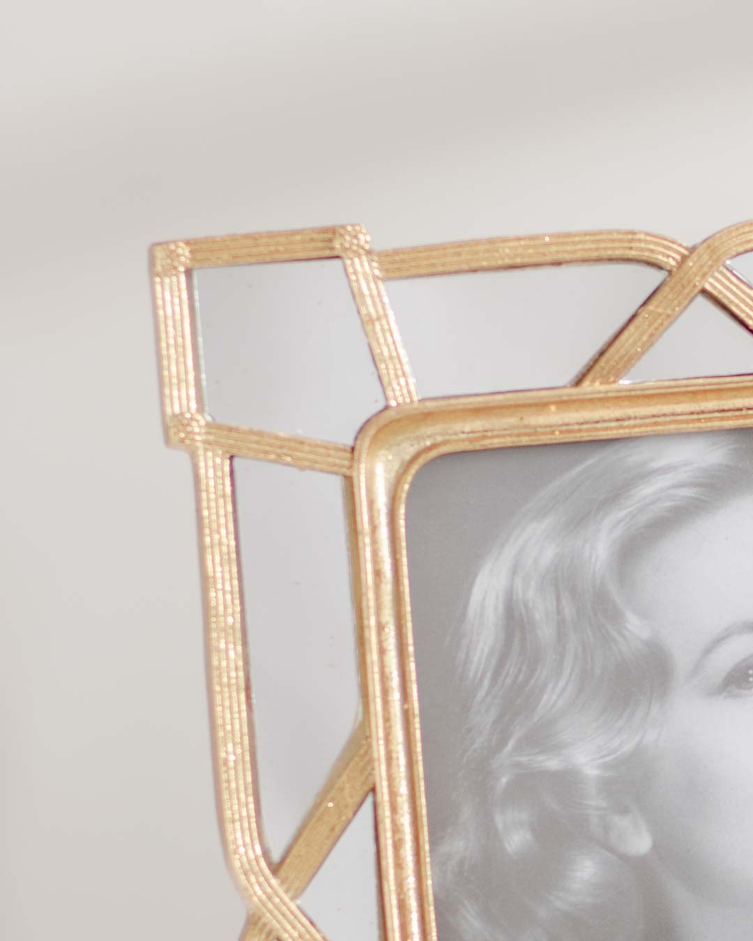 Adelia Mirrored Photo Frame - Rustic Gold - The Decor Kart