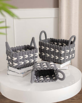 'Tangled Elegance' Storage Baskets - Set of 3 - The Decor Kart