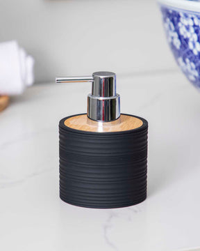 Liquid Dispenser with Ribbed Texture - Black