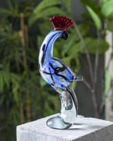 Looking Back Macaw Parrot Glass Figurine