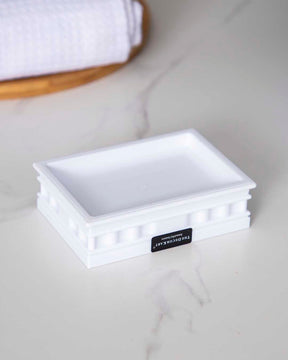 Traditional Contemporary 5 Piece Bathroom Set - White