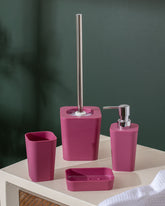 Delightful 4 Piece Bathroom Accessory - Pink