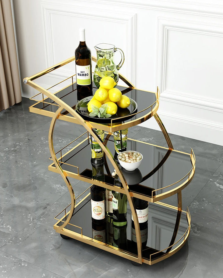 Monsieur Gold Bar Cart - The Decor Kart