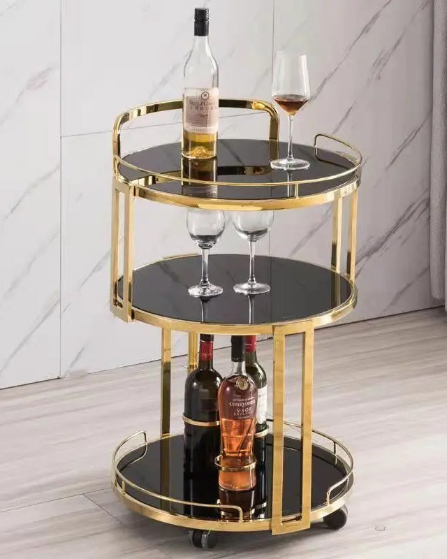 Zenith Gold Bar Cart - The Decor Kart