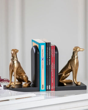 Guard Dog Bookend Set - Gold - The Decor Kart