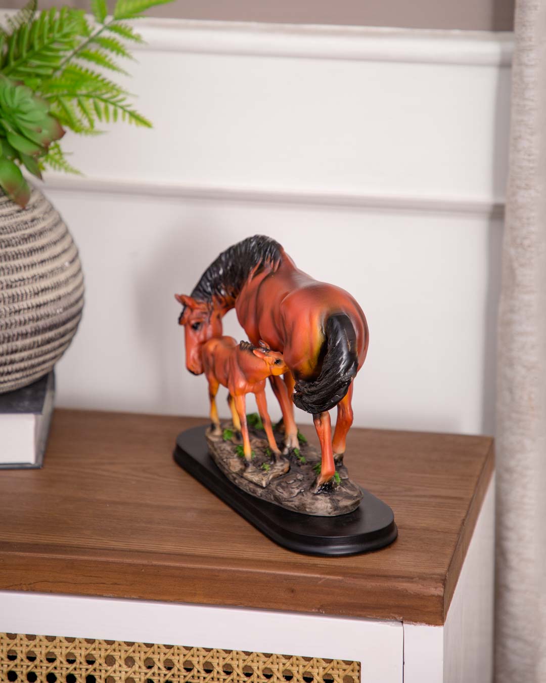 'Equine Nurturing' A Horse Feeding Figurine - The Decor Kart