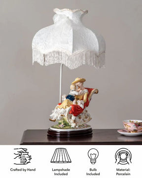 'Mother's Love' Capodimonte Figurine Lamp - The Decor Kart