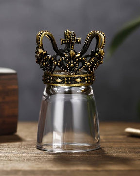 Vintage Crown Shot Glass - Gold - The Decor Kart