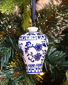 Blue & White Hanging Ginger Jar - The Decor Kart