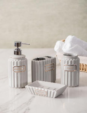 Pious 4-Piece Bath Set - Slate Grey - The Decor Kart