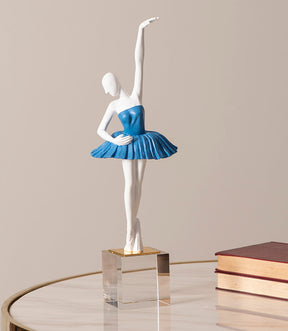 Exquisite Ballerina Figurine - Pastel Blue - The Decor Kart