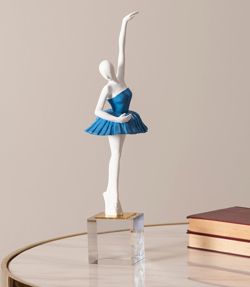 Exquisite Ballerina Figurine - Pastel Blue - The Decor Kart