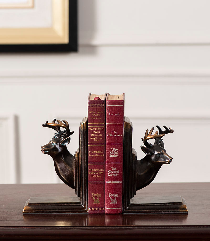 'Majestic Reindeer' Bookend Set - The Decor Kart