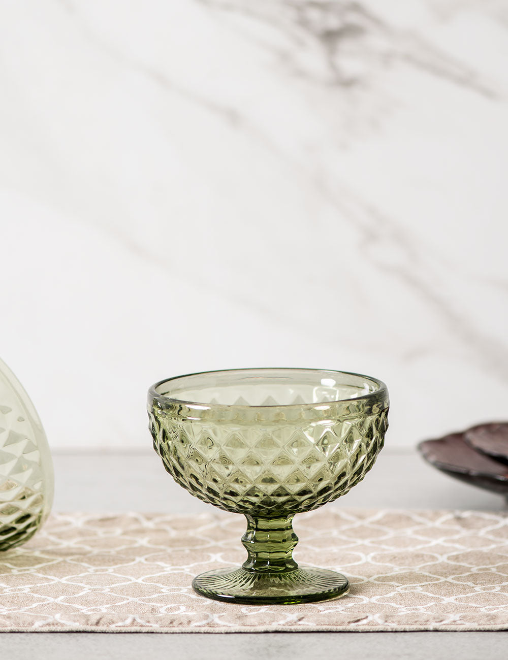 Vintage Cocktail Coupe - Olive Green - Set of 6 - The Decor Kart