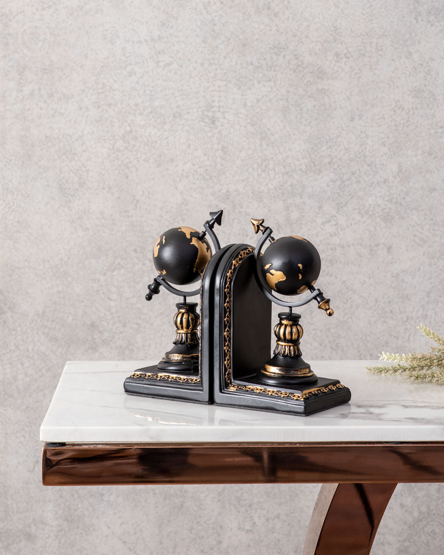 Terrestrial Globe Bookends Set - The Decor Kart