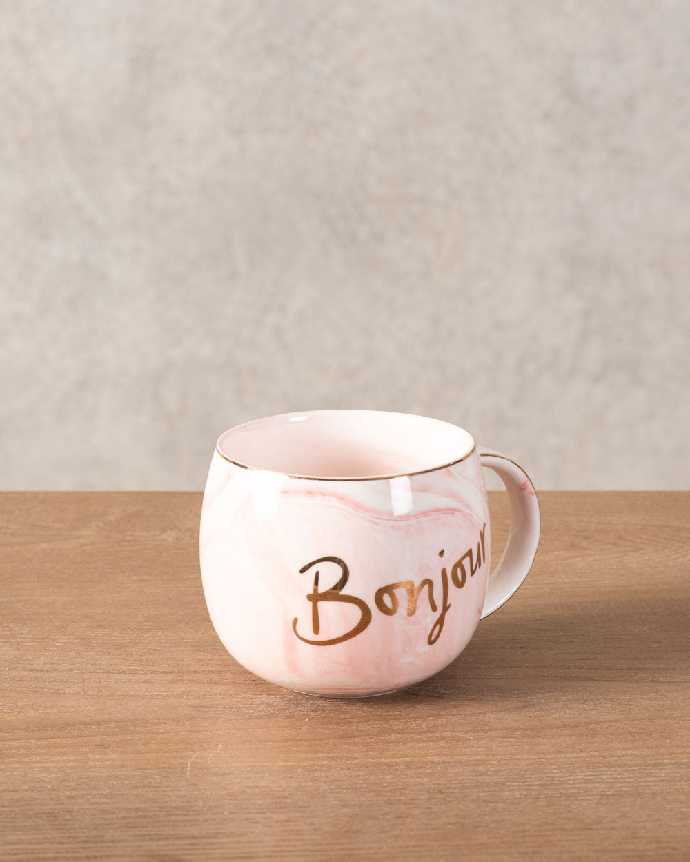 Bonjour Marbleised Mug - Pink
