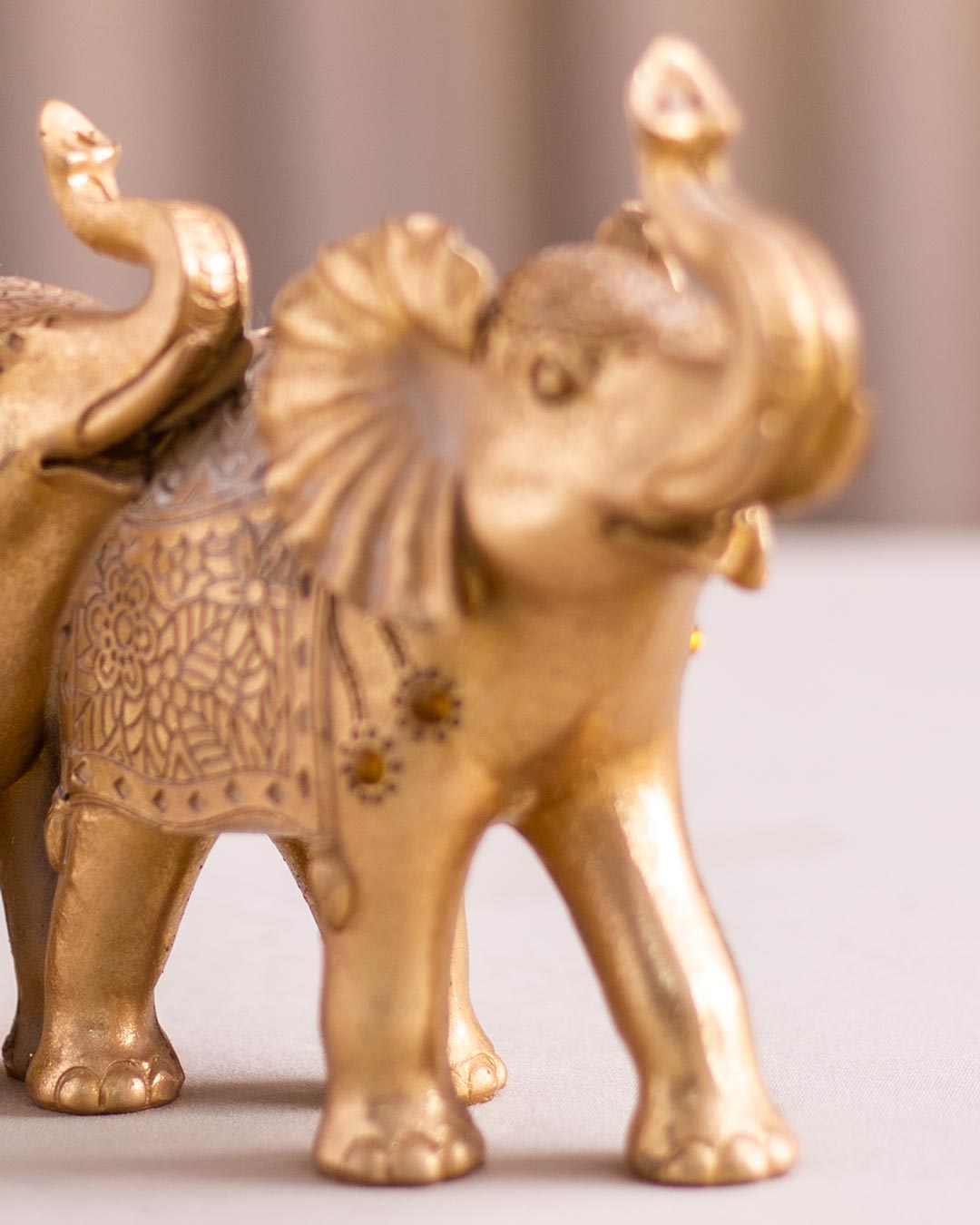 Magnificent Golden Elephant Figurine - The Decor Kart