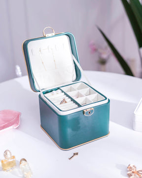 Travel Jewellery Box - Green - The Decor Kart