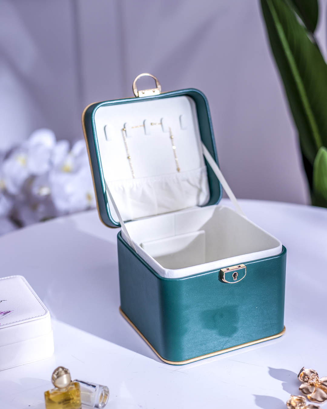 Travel Jewellery Box - Green - The Decor Kart