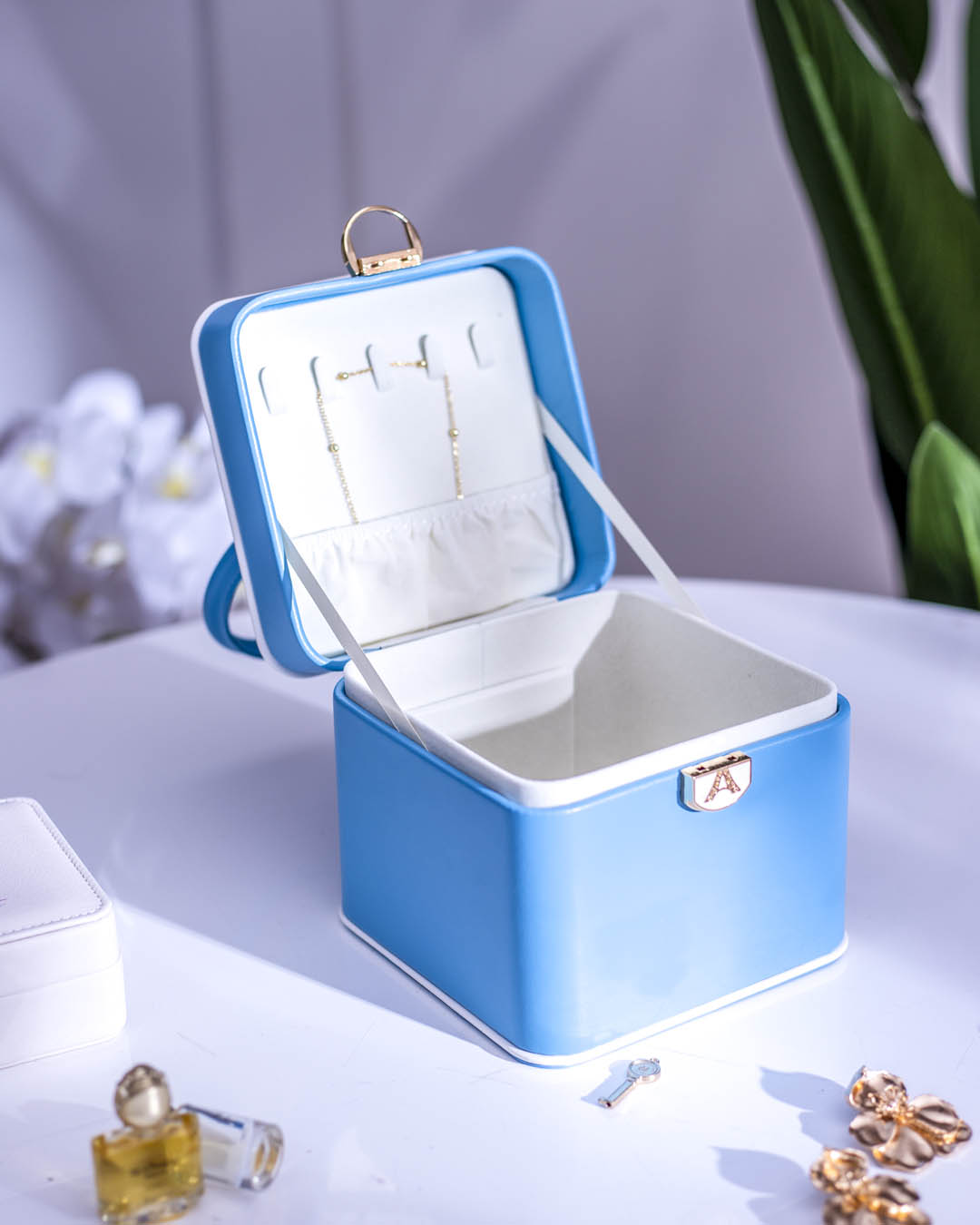 Travel Jewellery Box - Blue - The Decor Kart