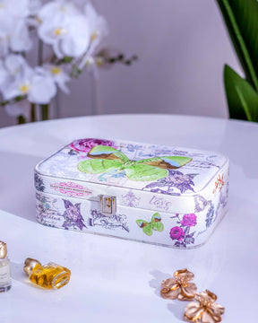 Butterfly Jewellery Organizer Box - White - The Decor Kart