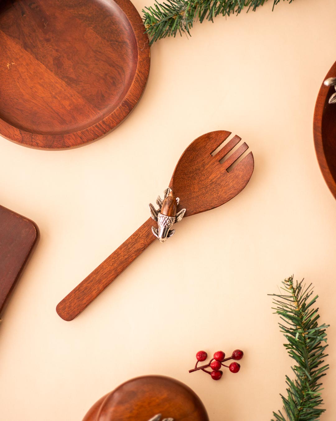 Acorn Salad Server Set - The Decor Kart