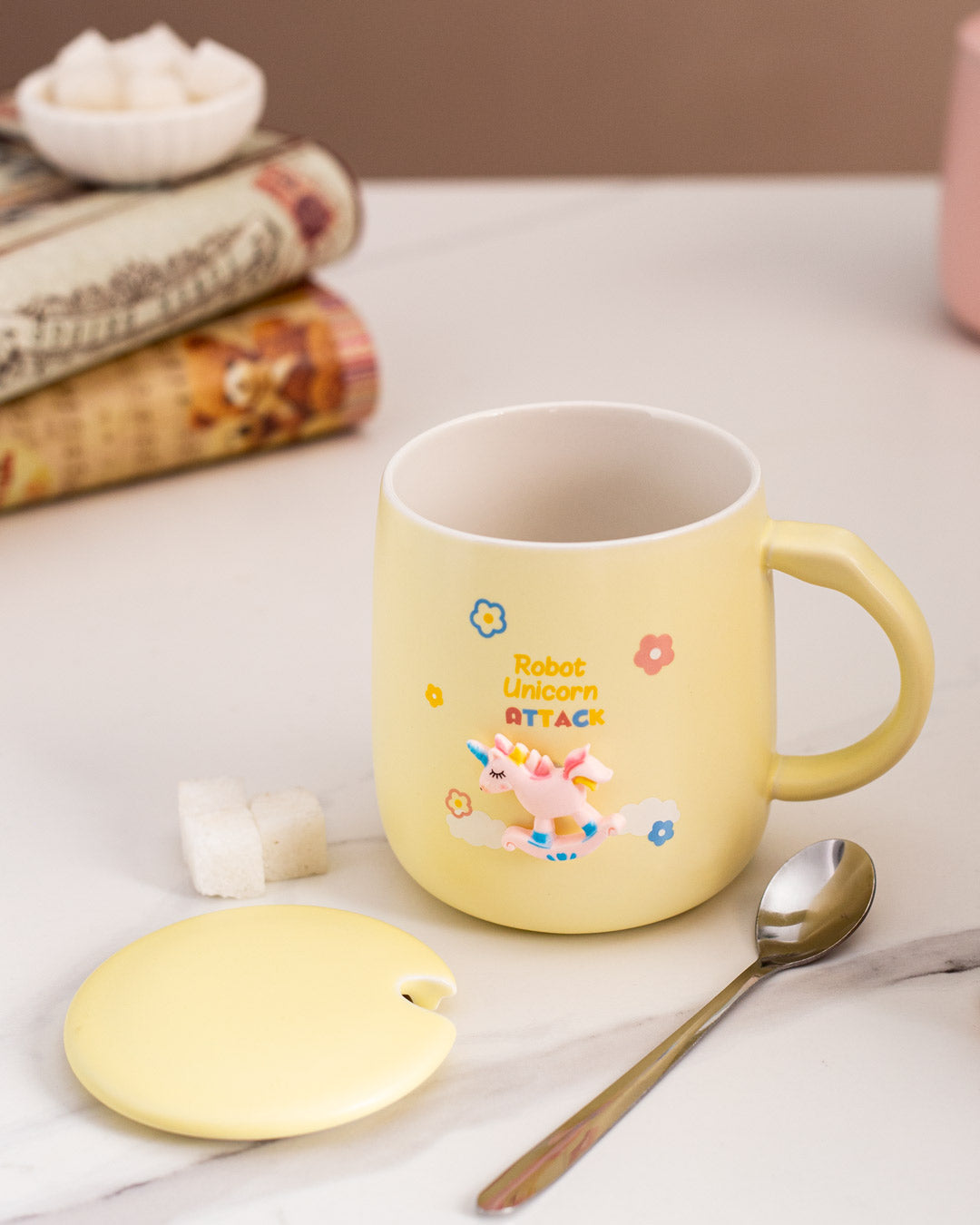 'Unicorn' Coffee Mug - Yellow - The Decor Kart