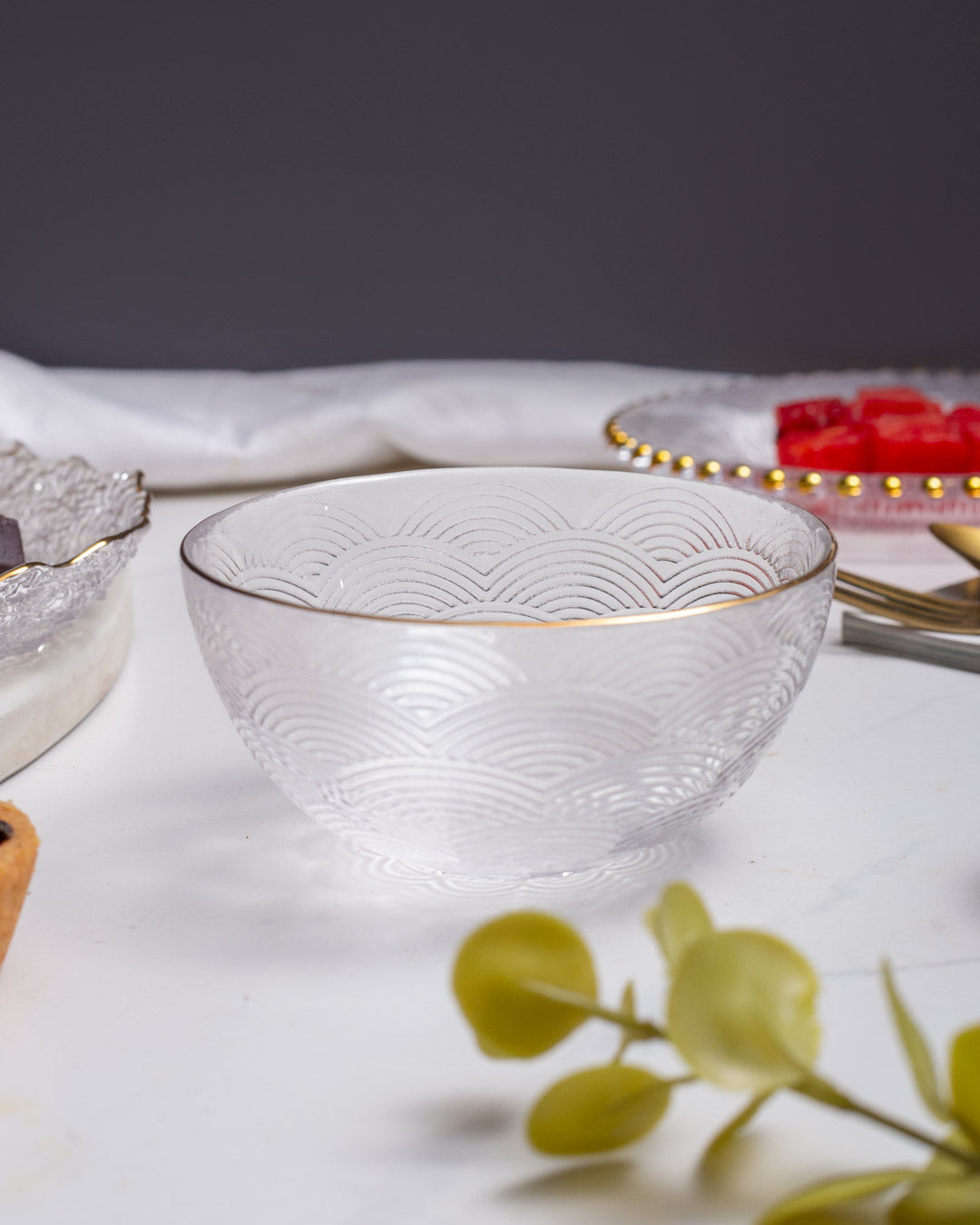 Osaka Glass Bowl - Clear - The Decor Kart