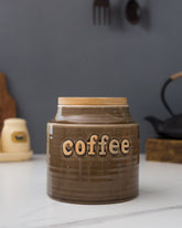 Coffee Ceramic Canister - The Decor Kart