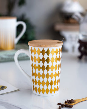 'Gingham' Coffee Mug - The Decor Kart