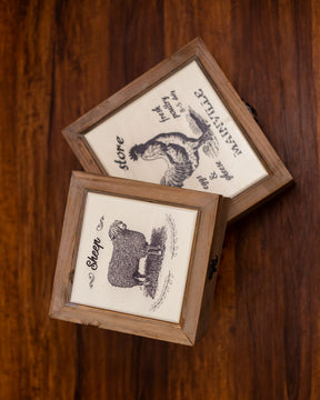 Farmhouse Storage Boxes - Set of 2 - The Decor Kart