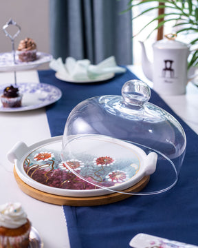 Klara Cake Stand with Glass Dome - The Decor Kart