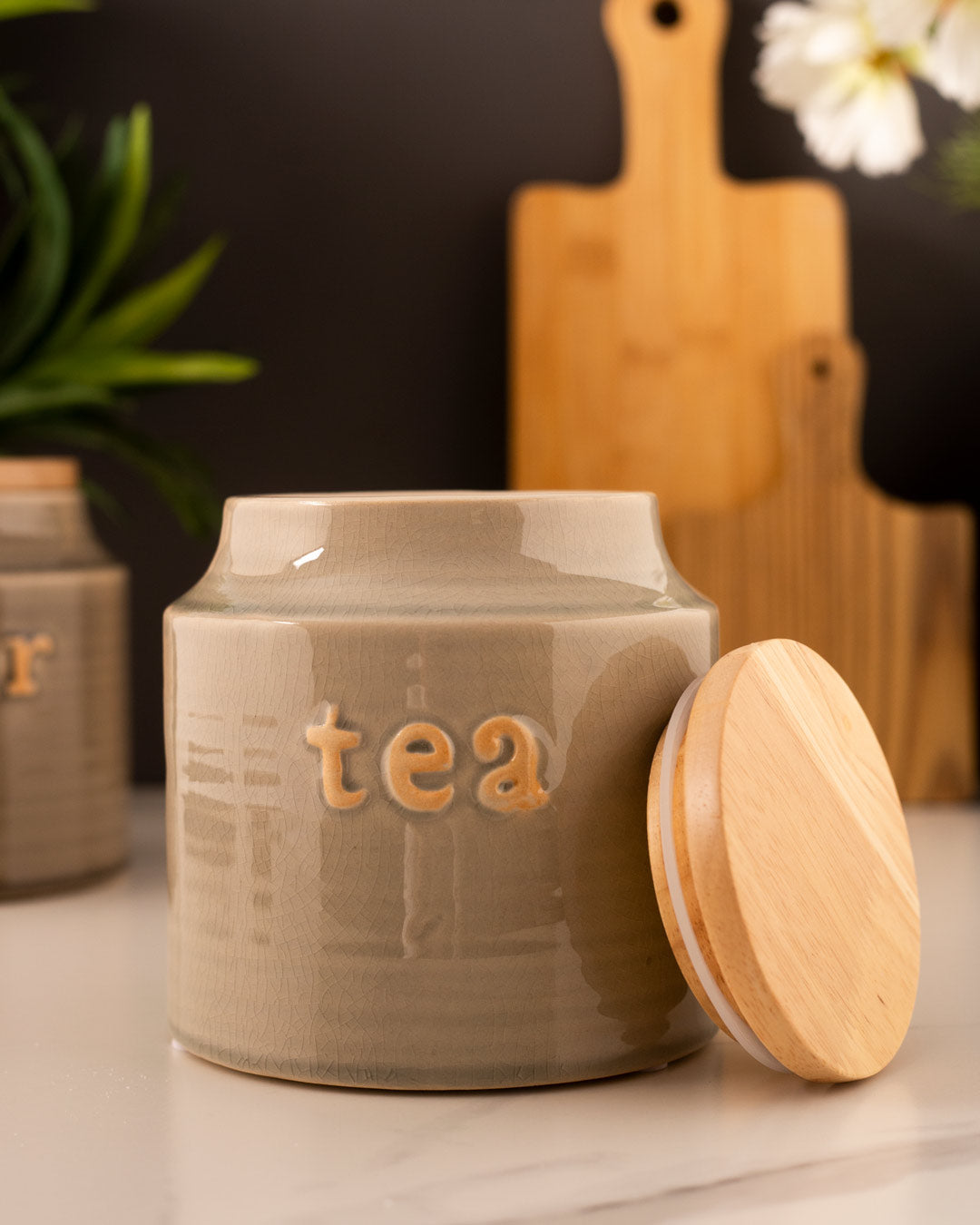 Tea Ceramic Canister - The Decor Kart