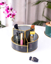 Striking Mirrored 3 Compartment Vanity Organiser - The Decor Kart