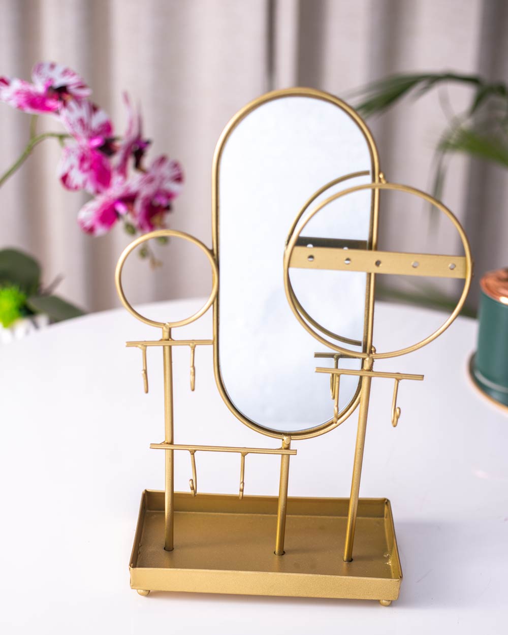 Lavish Tabletop Vanity Mirror with Organiser - The Decor Kart