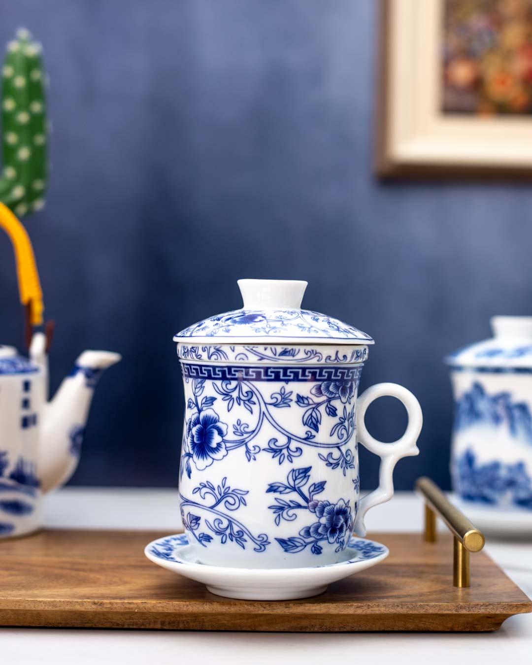 Chinoiserie Infuser Tea Mug - The Decor Kart