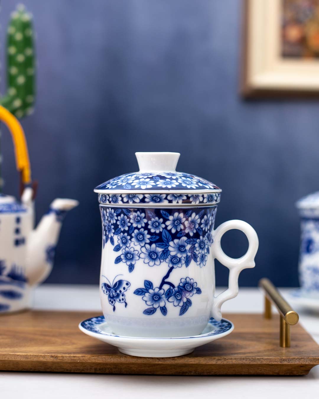 Chinoiserie Infuser Tea Mug - The Decor Kart