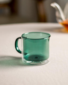 Borosilicate Double Wall Mug - Green - The Decor Kart