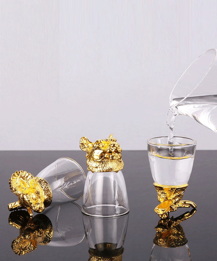 Animal Head Shooters Gold - Set of 12 - The Decor Kart