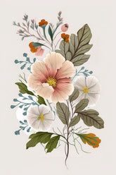 Watercolor Colorful Spring Flowers Prints