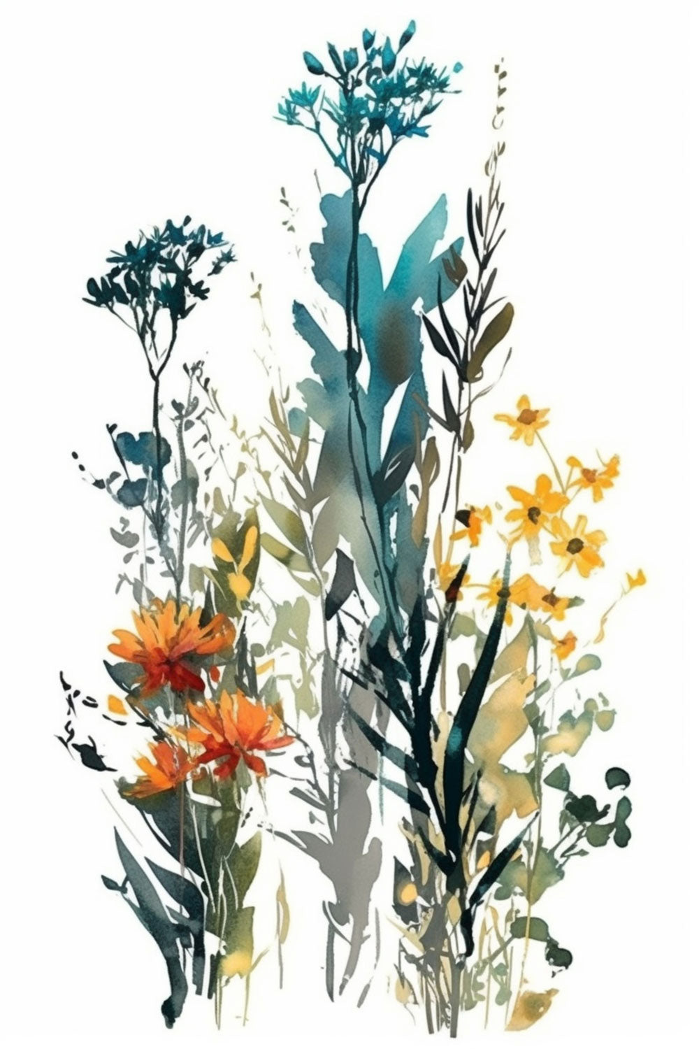 Wildflowers Water Colour Prints